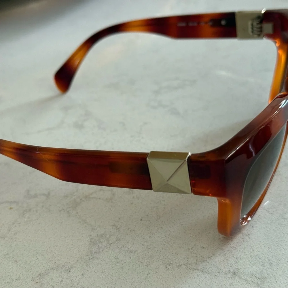 Classic Valentino Tortoiseshell Rockstud Sunglasses